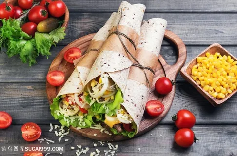 美味的卷食物