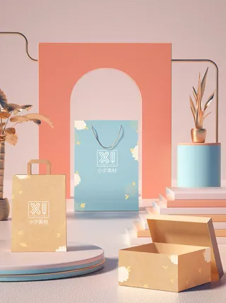 包装智能贴图样机VI效果PSD素材