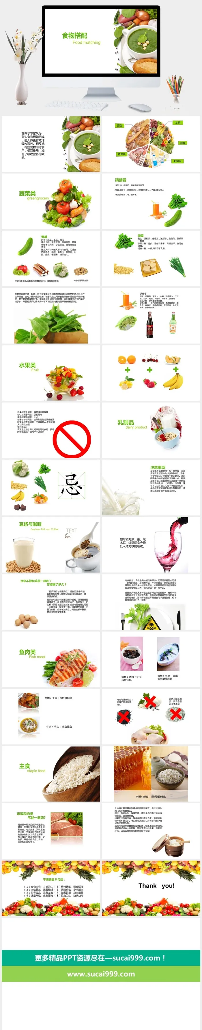 健康饮食食物营养搭配PPT