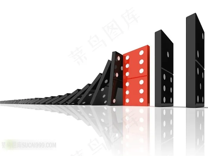 3D多米诺骨牌高清背景图片素材