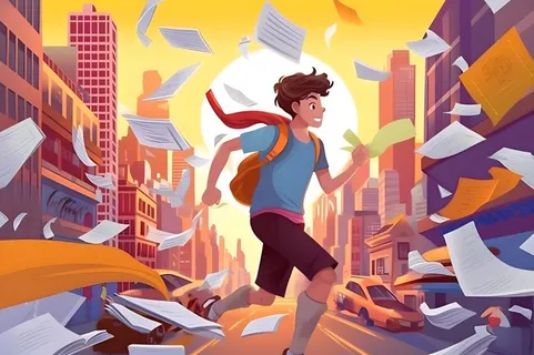 考试复习冲刺时间学生天空背景