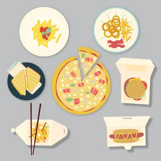 简约风厨房料理卡通素材图片PNG免扣 (2)