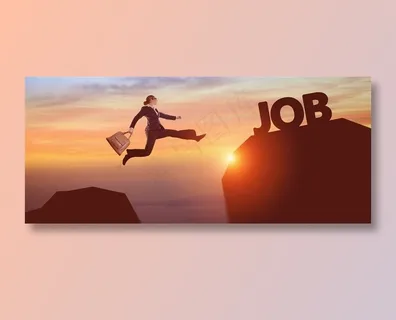 广告商务夕阳下跳跃悬崖的商人 广告商务夕阳下跳跃悬崖的商人