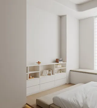 卧室白色置物柜