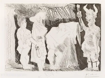 毕加索时尚手绘线描插画 毕加索时尚手绘线描插画