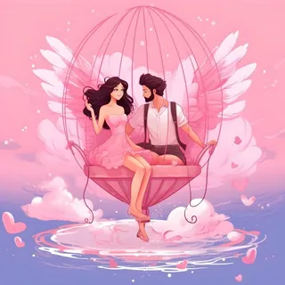 情人节520粉红爱心恋人情侣浪漫海报素材背景