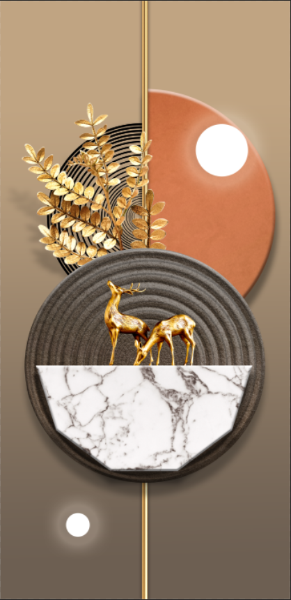 抽象玄关装饰画