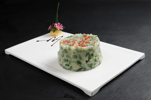 川菜湘菜高清菜谱 菜心土豆泥 川菜湘菜高清菜谱 菜心土豆泥