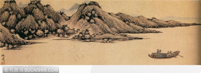 江中渔船图
