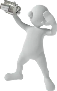 高清圆头3D小人 免抠