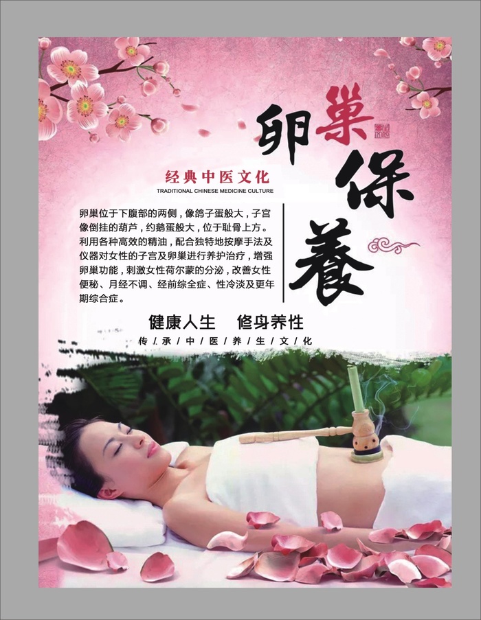 卵巢保养海报psd模版下载