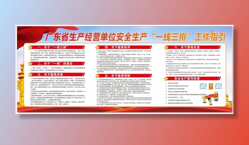 一线三排工作指引cdr矢量模版下载