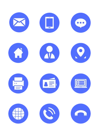 白蓝色图标素材