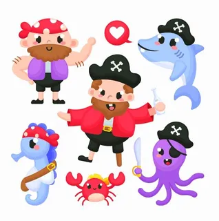 卡通海盗 图