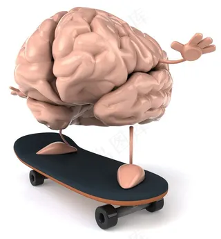 滑板运动大脑素材