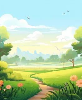 绿色清新户外草地背景