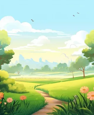 绿色清新户外草地背景