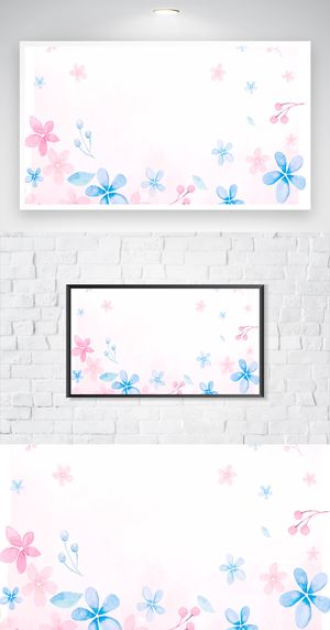 唯美花草海报元素