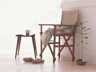木椅摄影素材