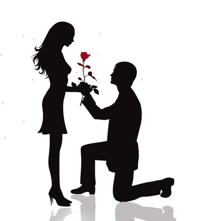 求婚卡通男女