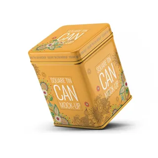 茶叶包装盒样机智能贴图PSD模板