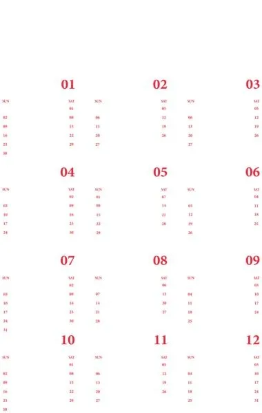 日历 2022 年 PNG免抠(380x600)