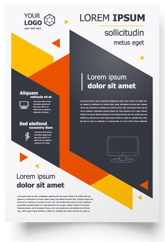 包装宣传册设计模板传单页抽象商务宣传册A4模板创意封面趋势宣传