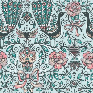 花卉唯美手绘花朵面料纹理手机壳布料面料印花服装矢量图案素材