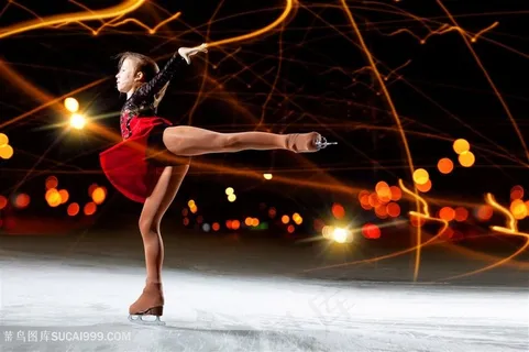 高难度动作滑冰舞蹈表演