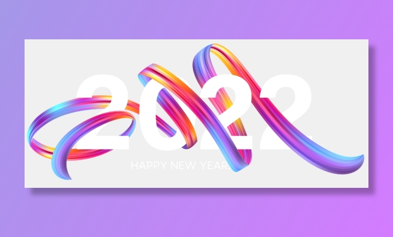 设计2022数字装饰新年