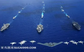 震撼的航空母舰桌面高清壁纸