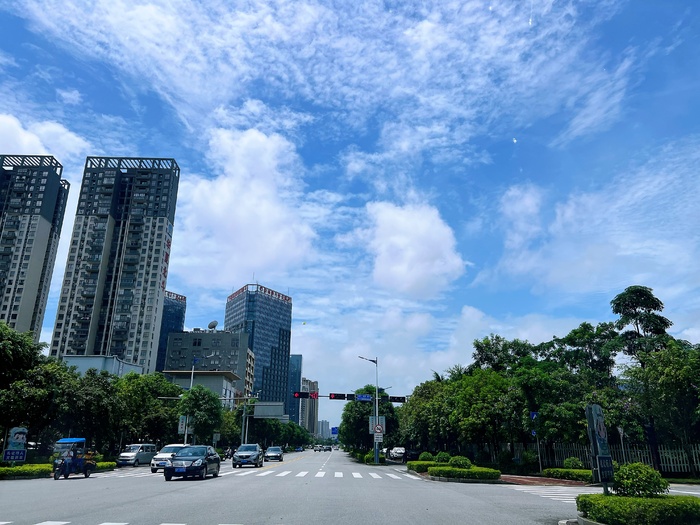 城市街景之蓝天白云