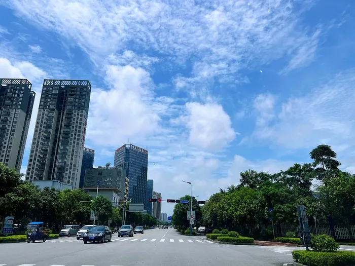 城市街景之蓝天白云
