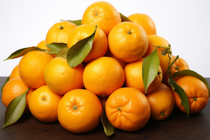 a pile of oranges sitting on top of each other, a portrait by Kishi Ganku, reddit, mingei, oranges, peeled oranges, orange 