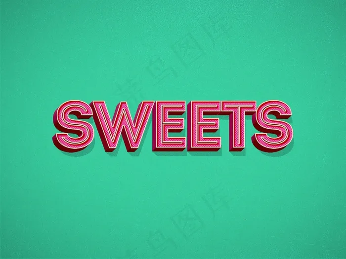 ps3D立体字效psd模版下载