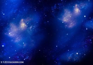 唯美蓝色星空背景图片