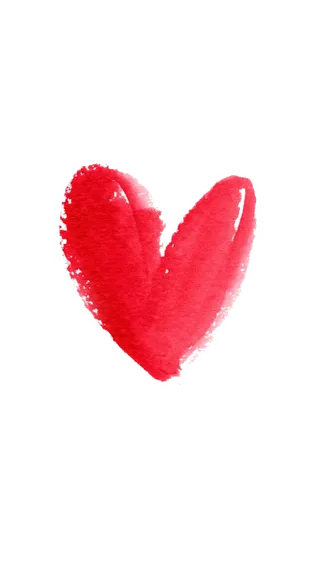免扣元素  手绘水彩红色爱心