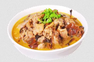 小鸡炖蘑菇免扣素材