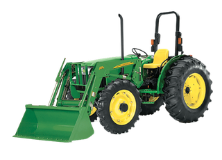 现代农业绿色挖土车