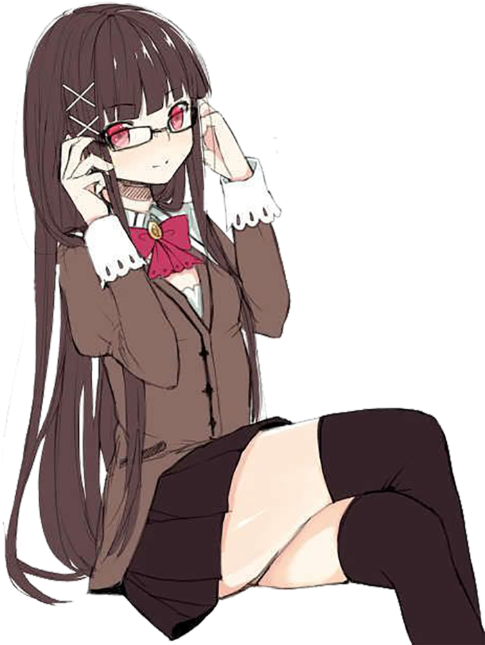 眼镜女孩素材人物卡通棕色