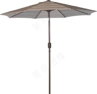 条纹户外遮阳伞无背景