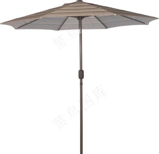 条纹户外遮阳伞无背景