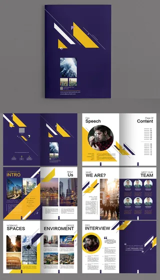 PSD画册 (13)企业画册宣传设计感现代风格