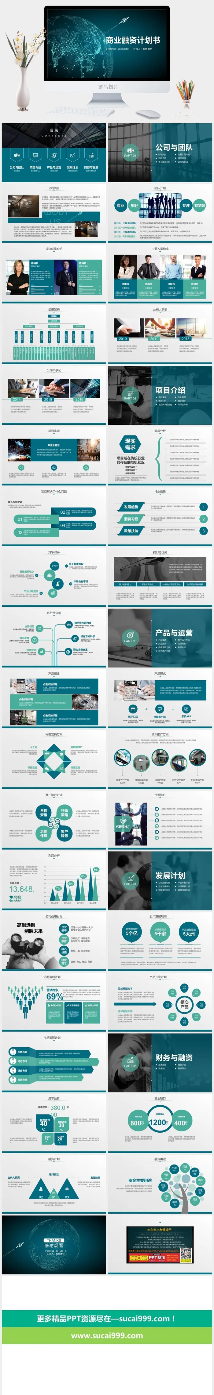 简约动态商务高端大气商业计划书公司企业融资项目策规划PPT模板