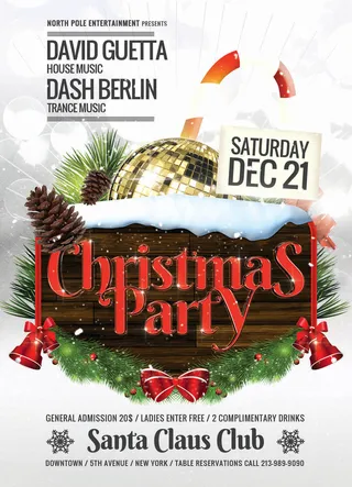 简约大气圣诞节快乐海报