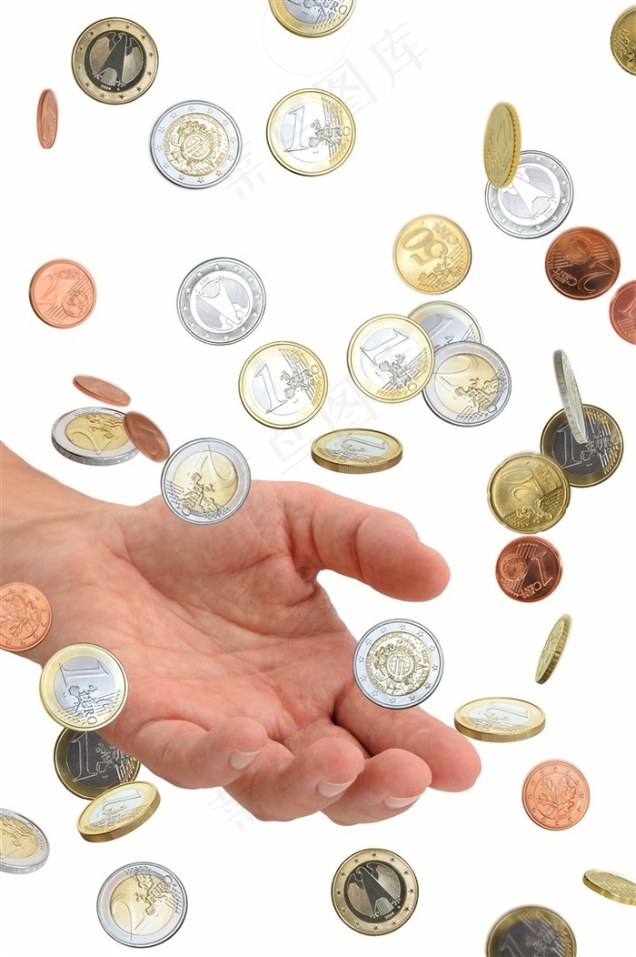 飘洒的硬币金币素材图