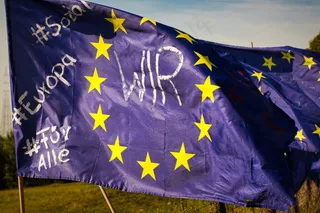 欧盟蓝色国旗图片