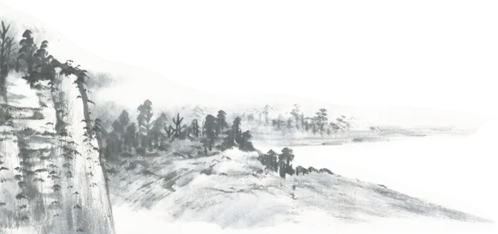 山水画素材中国风水墨画素材元素中国画