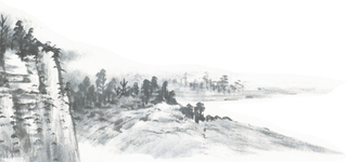 山水画素材中国风水墨画素材元素中国画