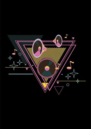 简约几何喇叭 音乐背景